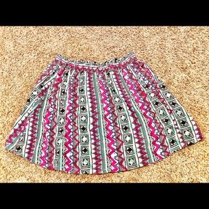 Aztec Colorful Patterned Mini Skirt